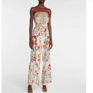 CAMILLA Crystal Embellished Floral Silk Jumpsuit - Multicoloured (Sew in Love)